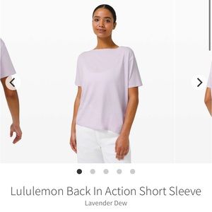 Lululemon Back in Action short sleeve